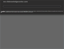 Tablet Screenshot of me-cfsknowledgecenter.com